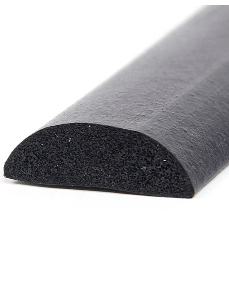 Self-adhesive foamed rubber D-shaped sealing strip; EPDM semi-circular foamed rubber strip