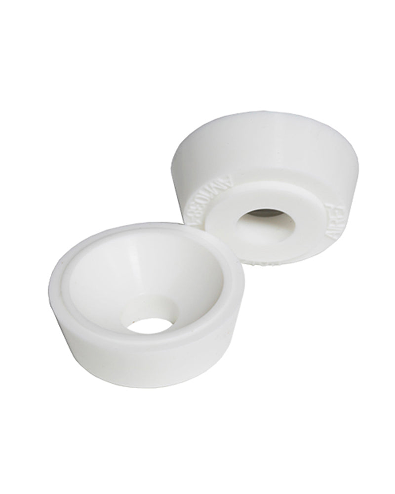 Conical silicone plug with hole (high elasticity); silicone tube cap seals the pipe opening