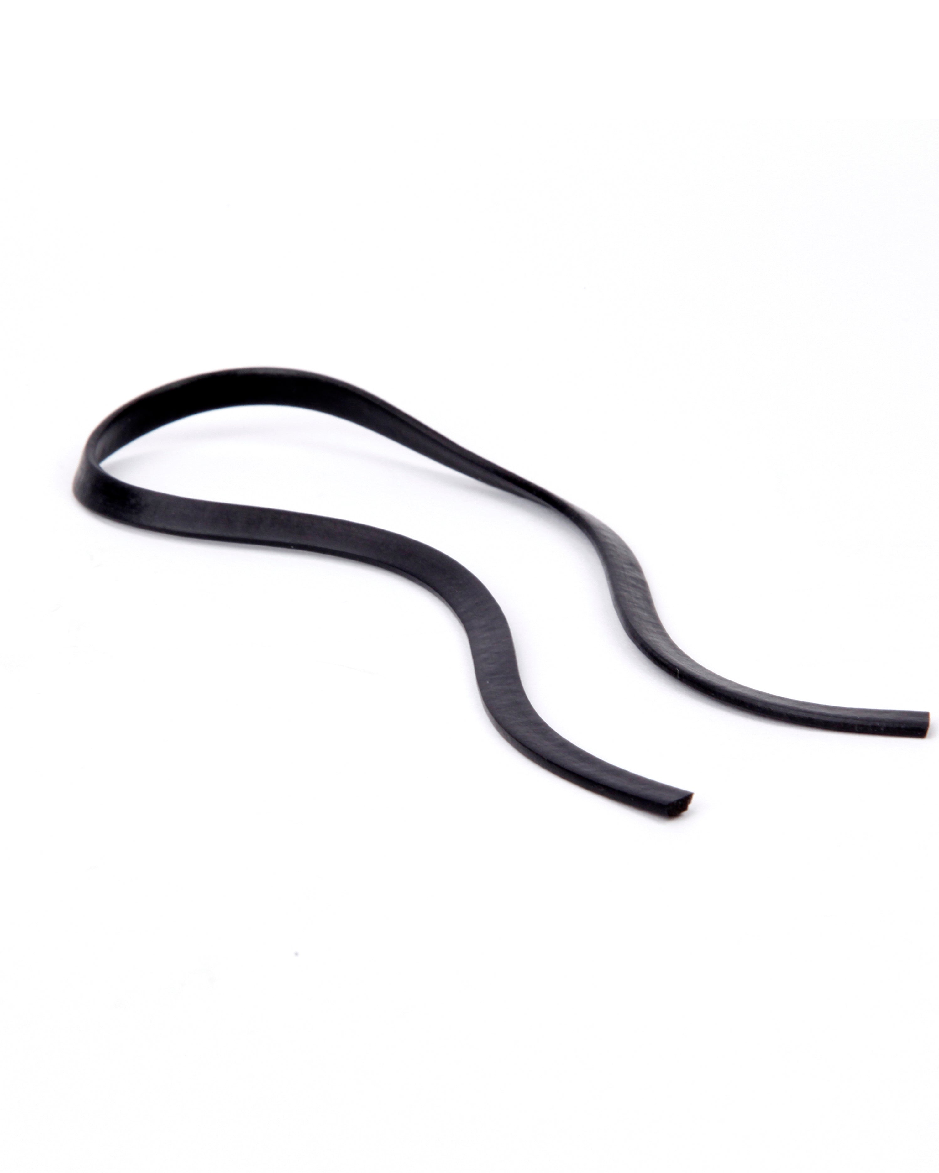 The arc-shaped structure can bend the foamed flat strips