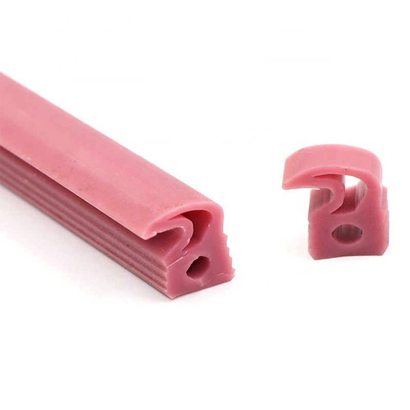 rubber seals factory rubber sealing strip Pink perforated irregular shape