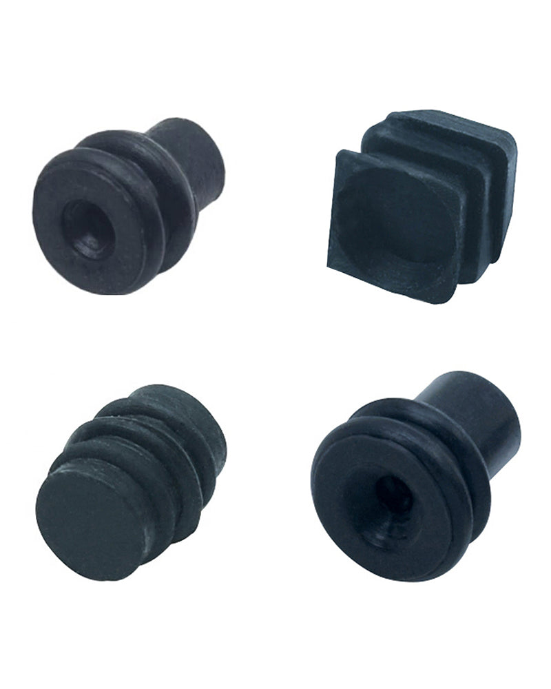 Rubber waterproof plug, high-temperature resistant, dustproof and waterproof silicone plug, T-shaped threaded blind hole buckle
