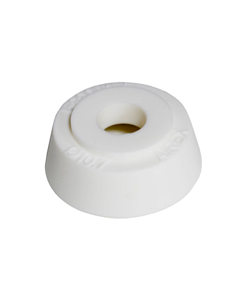Conical silicone plug with hole (high elasticity); silicone tube cap seals the pipe opening