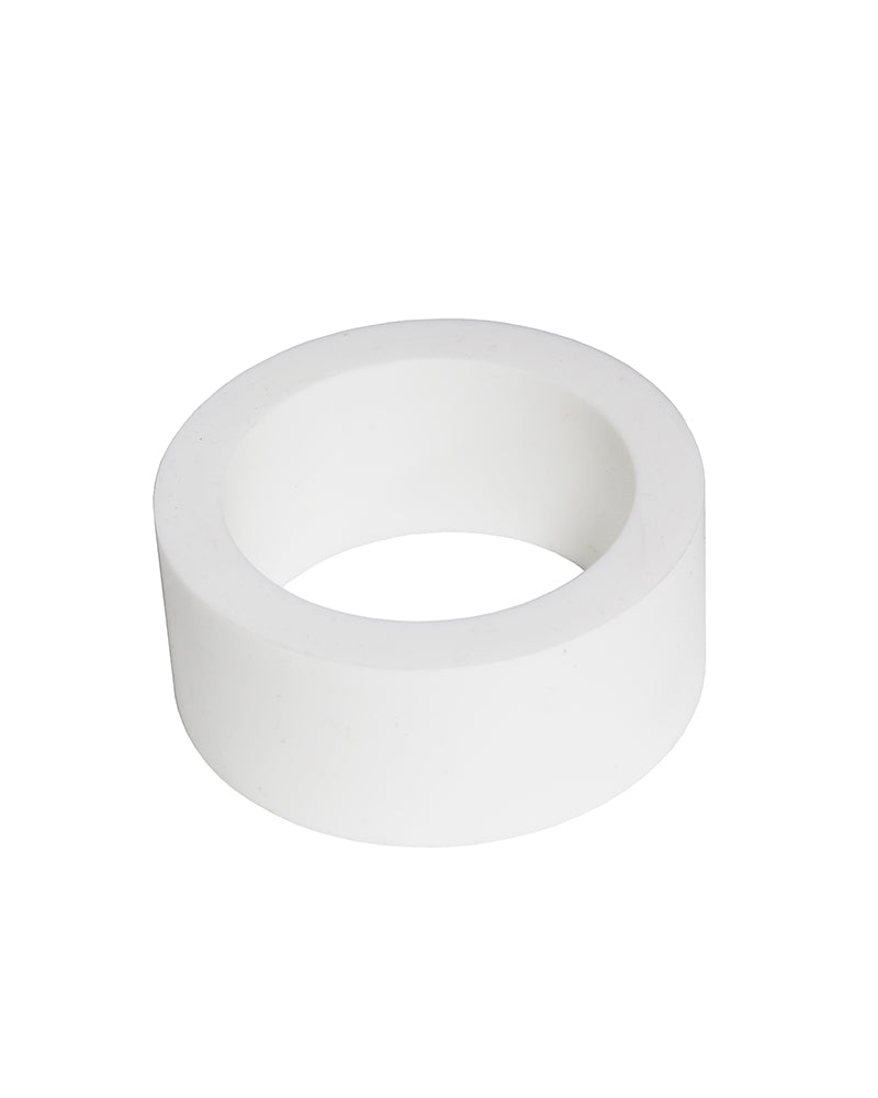 Conical silicone plug with hole (high elasticity); silicone tube cap seals the pipe opening