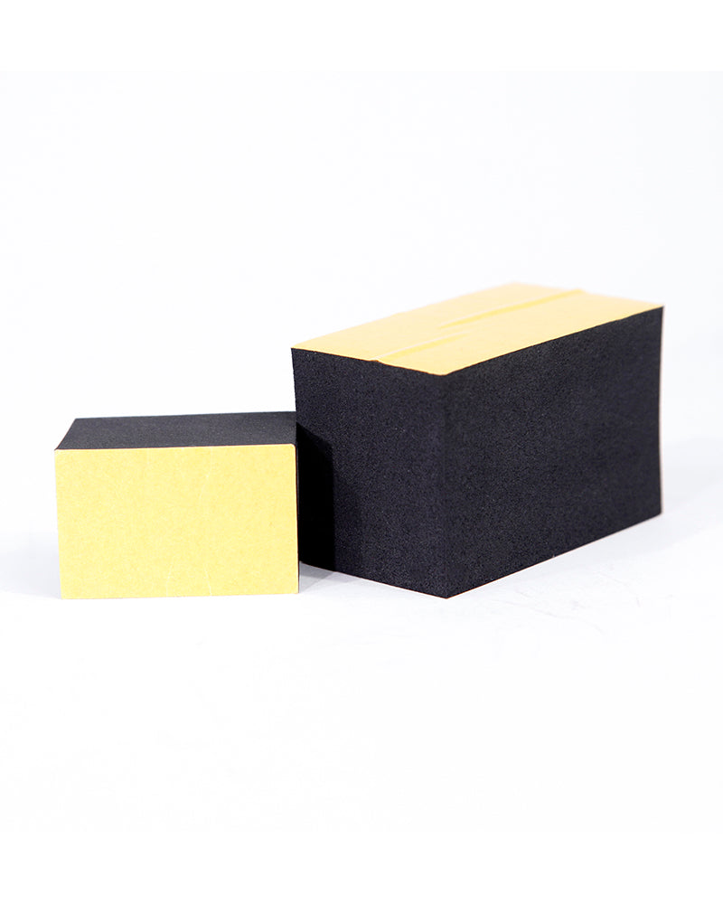 Adhesive-backed foam rubber products